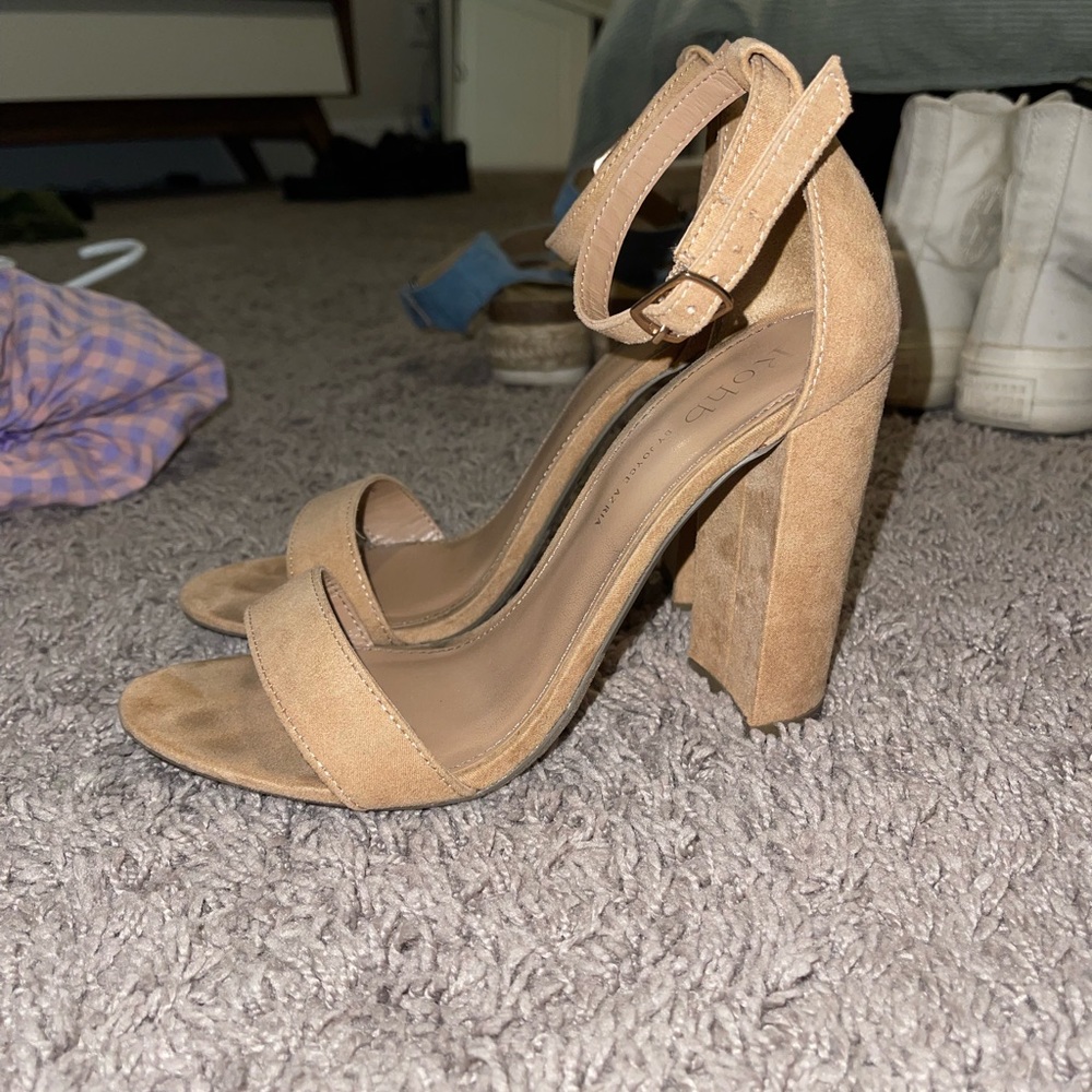 tan high heels